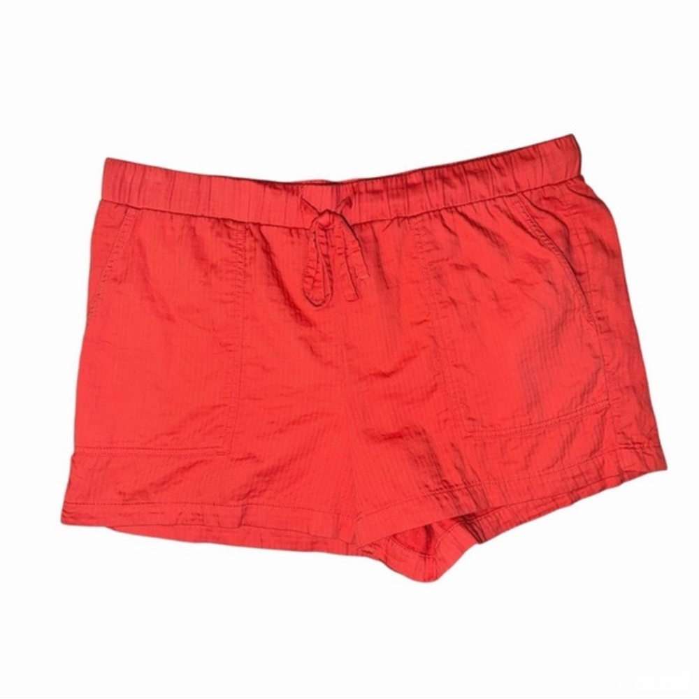 LOFT NWOT Coral 100% Cotton Elastic-Waist Shorts with Pockets